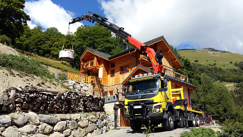 Levage pour installation de spa sur terrasse