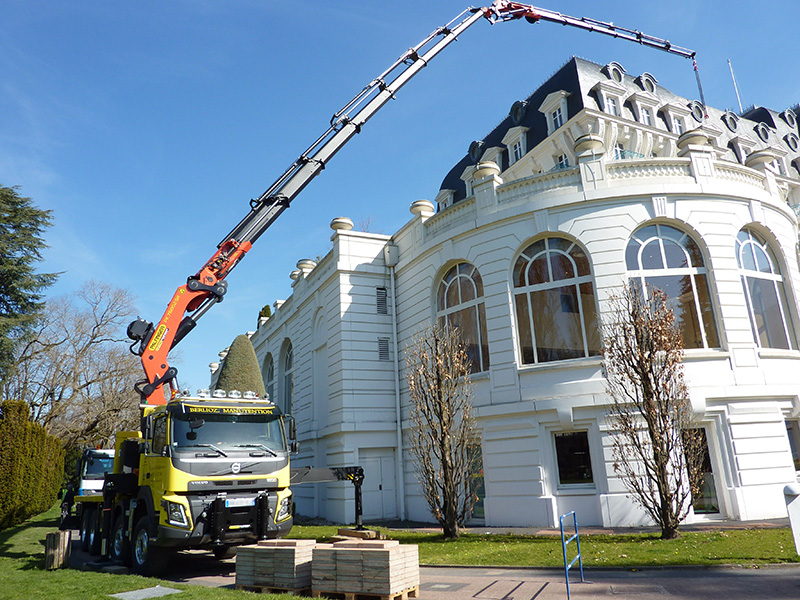 Enlevement de matériaux à L'Impérial Palace Annecy